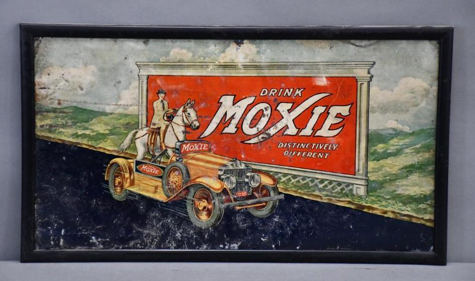 Drink Moxie w/Logo Metal Sign (1 of 3)