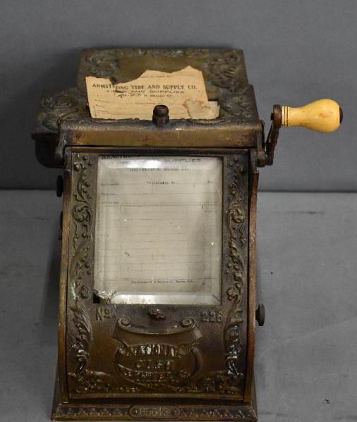 National Cash Register Brass Ticket Machine (1 of 4)