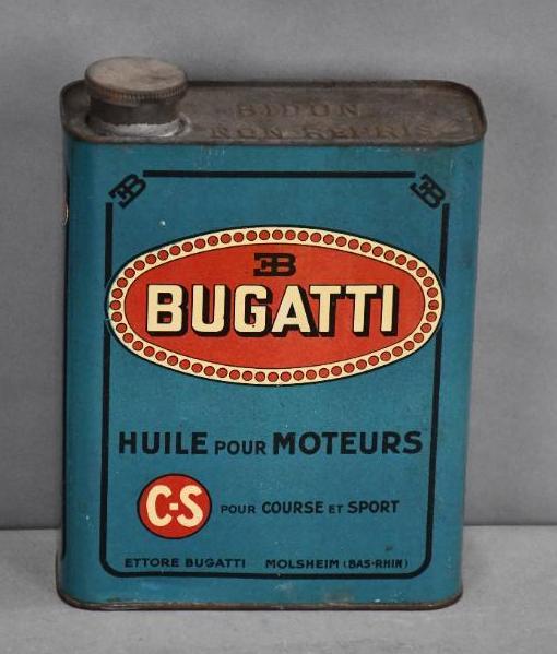 Bugatti Motor Oil One Liter Flat Metal Can w/Logo (1 of 5)
