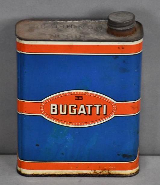 Bugatti Motor Oil One Liter Flat Metal Can w/Logo (1 of 4)