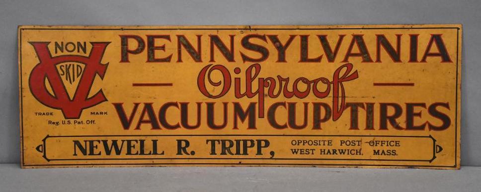 Pennsylvania Oil Proof Vacuum Cup Tires Metal Sign (1 of 3)