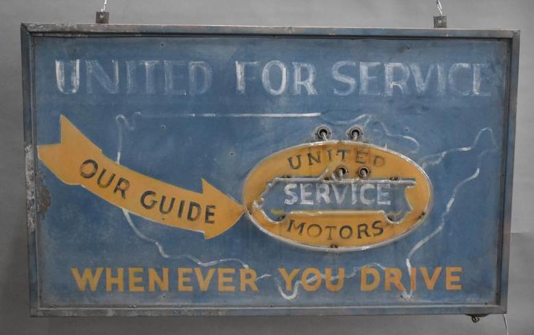 United Motor Service "Whenever You Drive" Metal Sign (1 of 5)