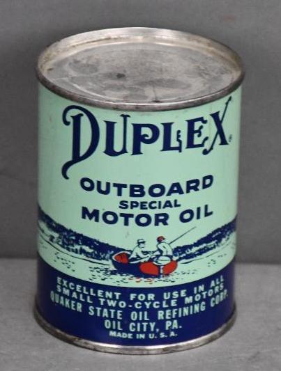 Duplex Outboard Special Half Pint Metal Round Can (1 of 2)
