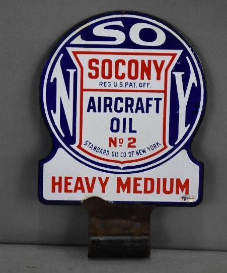 Socony Aircraft Oil No. 2 Heavy Medium Porcelain Paddle (1 of 2)