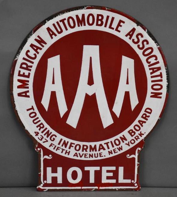 American Automobile Assoc. Hotel Porcelain Sign (1 of 3)
