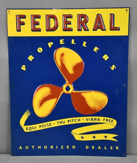 Federal Propellers Authorized Service Metal Sign (1 of 2)