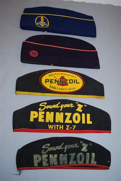 5-Grease Monkey Hats Richfield, Union 76, 3-Pennzo: 5-Grease Monkey Hats Richfield, Union 76, 3-Pennzoil,