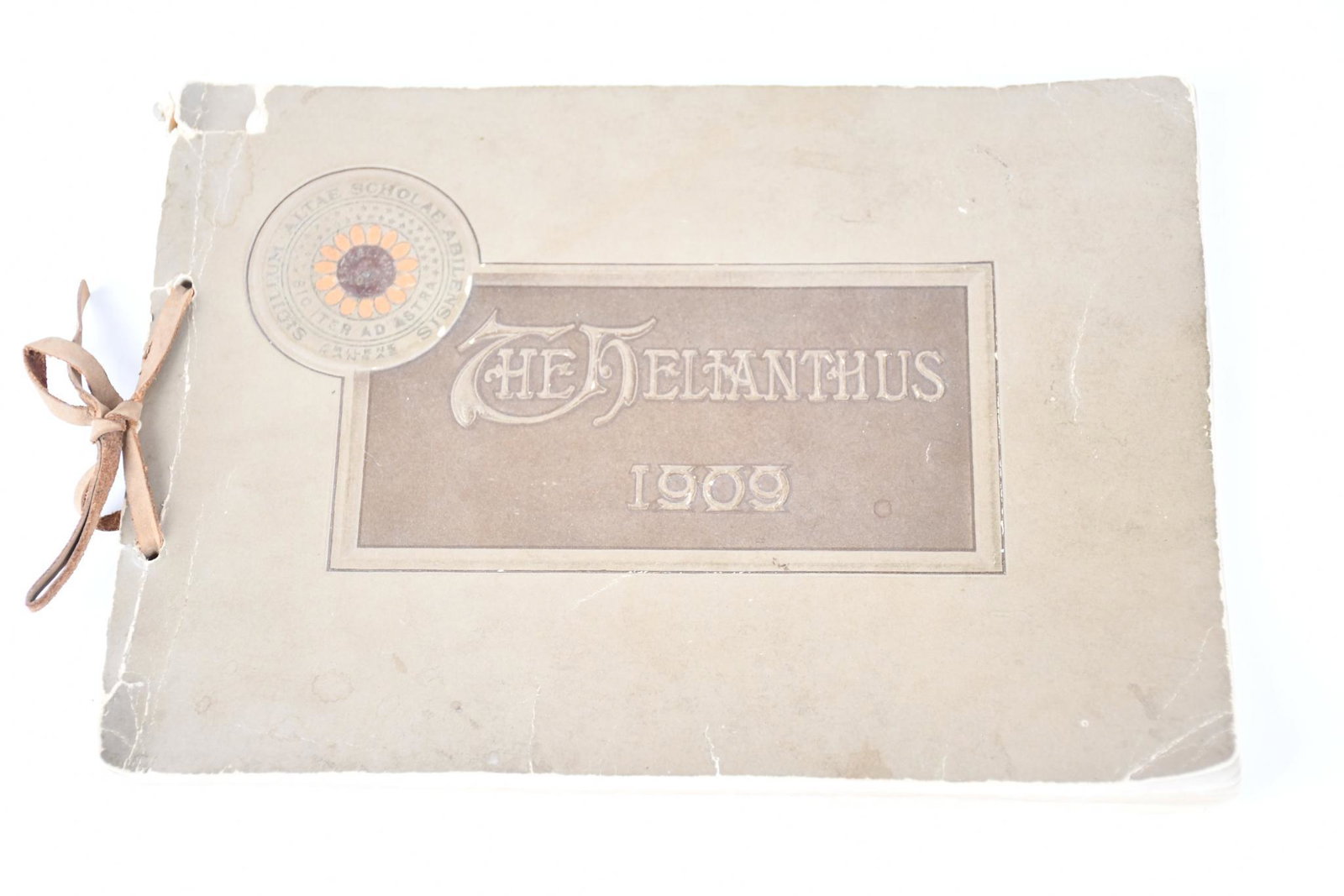 1909 David Dwight Eisenhower High School Year Book: rated 8, 7"x10", The Helianthus 1909 High School Abilene Kansas, Eisenhower was a senior.