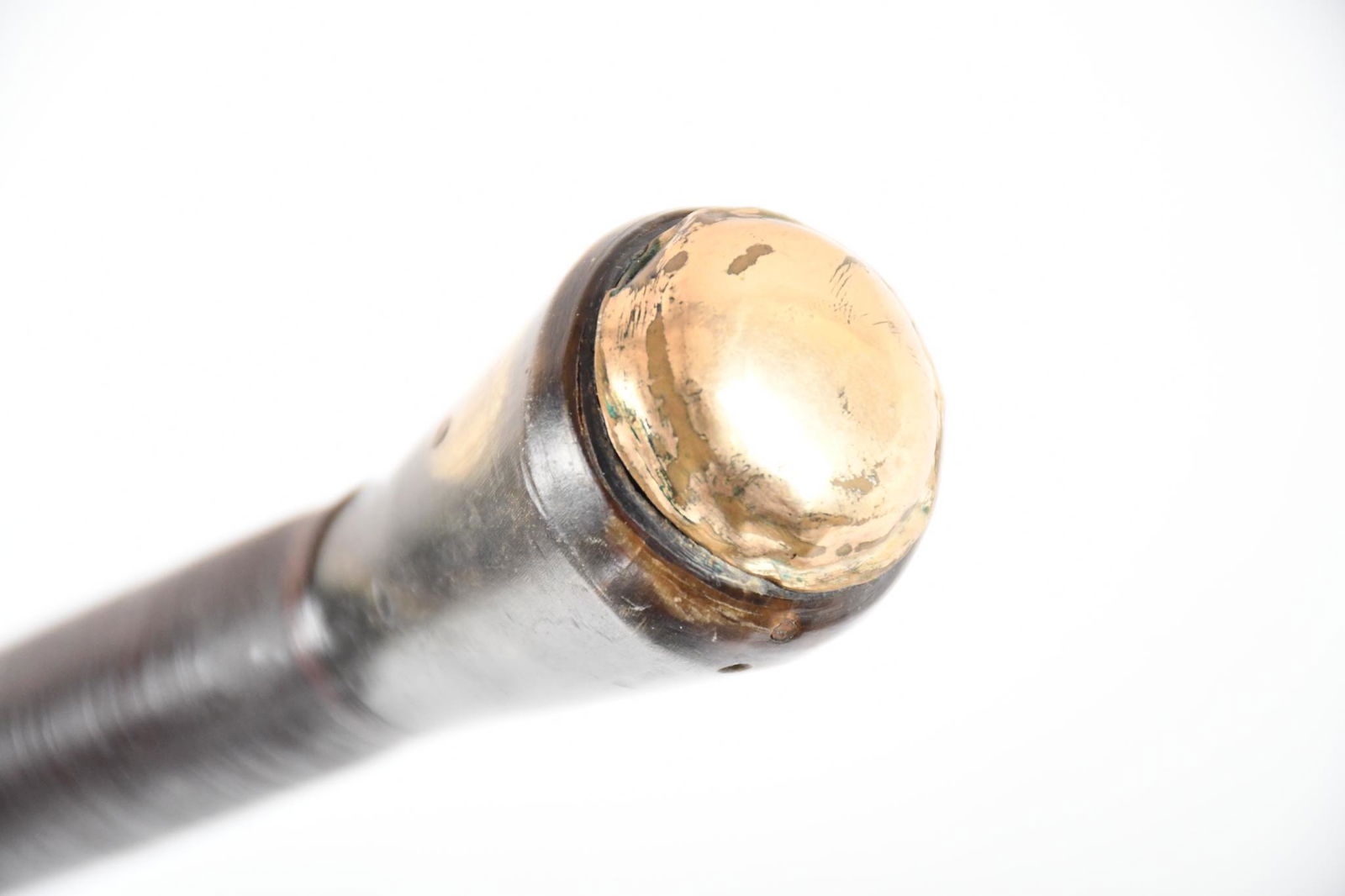 Gold Filled Top Leather Wrapped Cane (1 of 3)