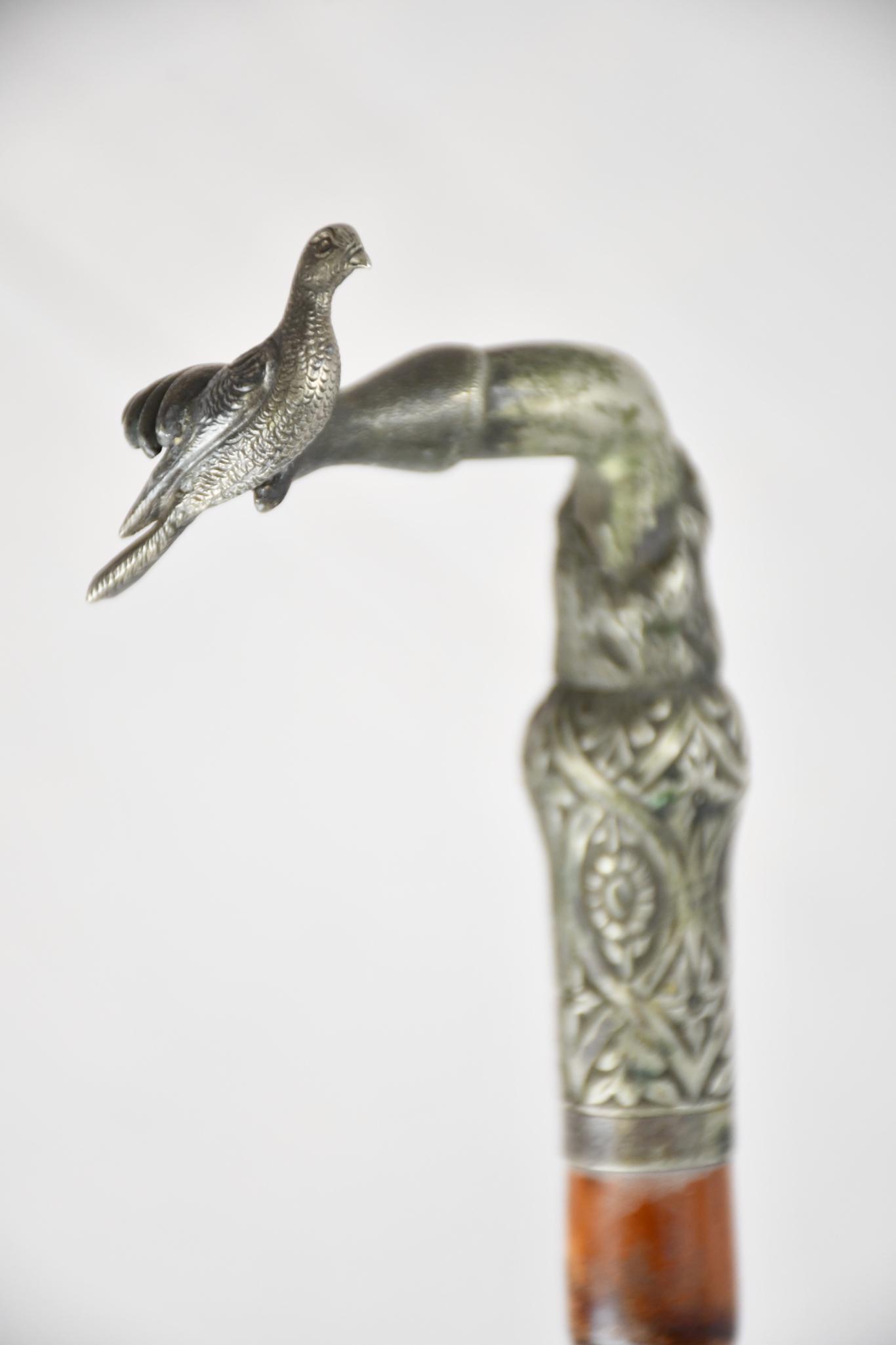 Bamboo Horse Riding Crop w/Hand & Dove Finial (1 of 5)