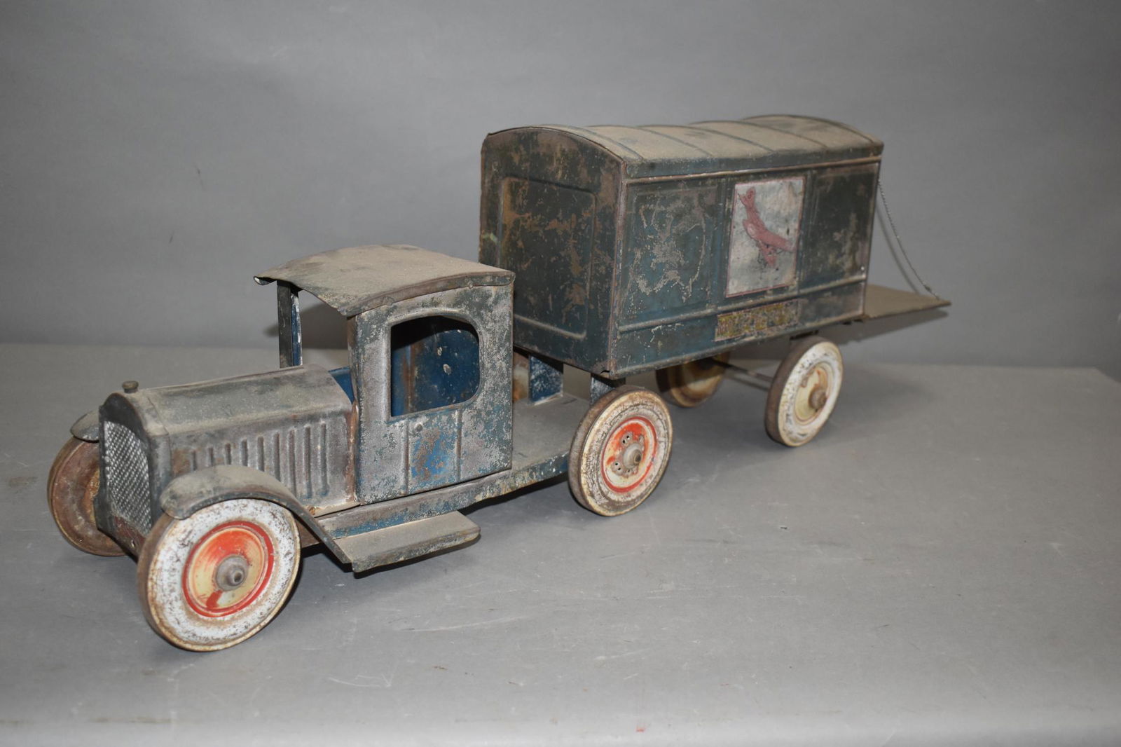 Structo Motor Dispatch Press Steel Toy Truck & Trailer (1 of 8)