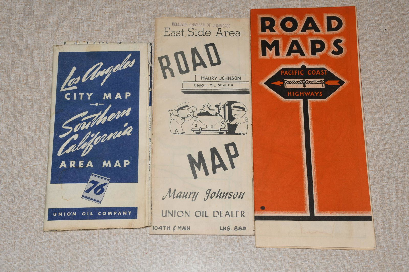 2-Union Oil & 1-Pacific Coast Highway Road Maps (1 of 2)