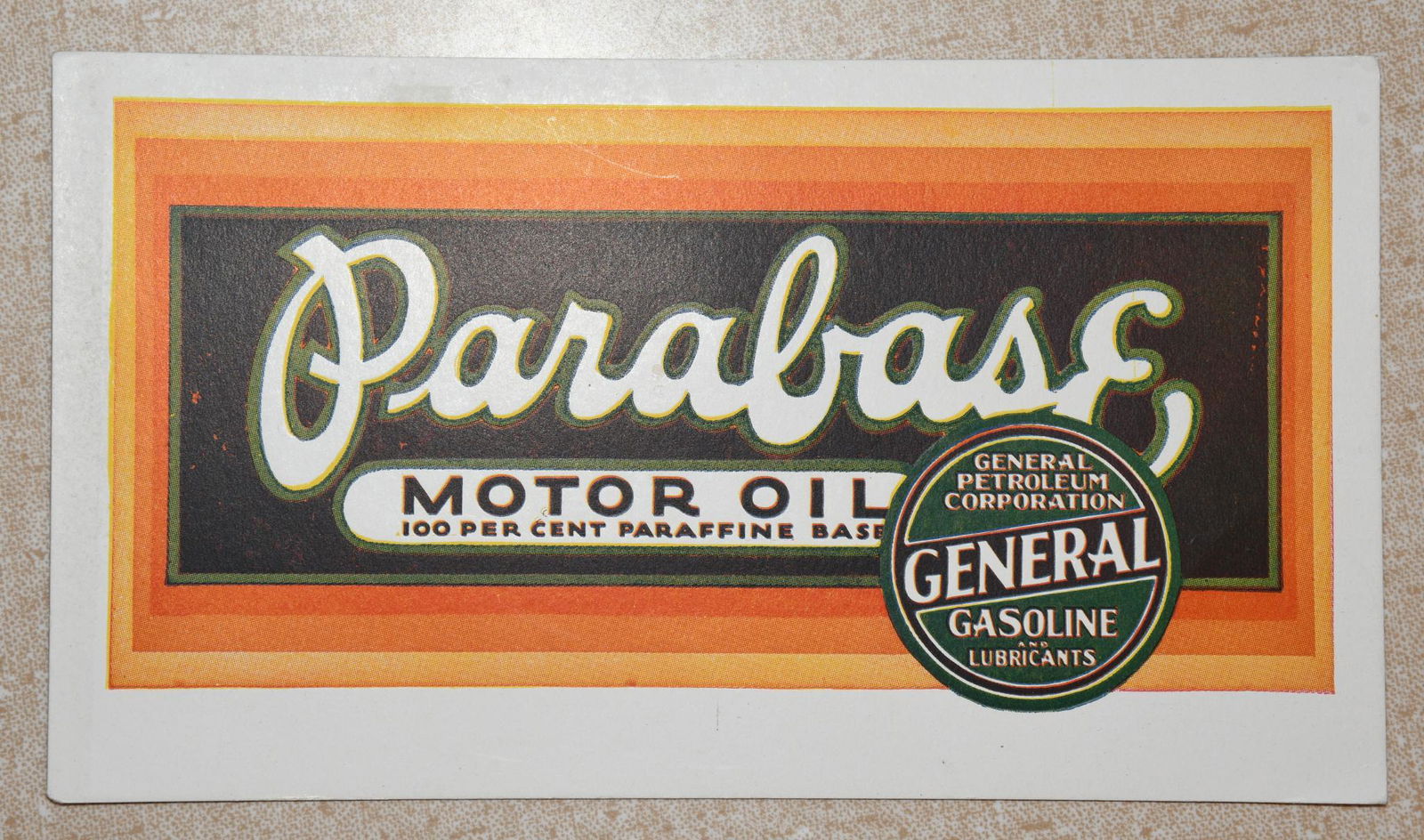 General Gasoline Parabase Motor Oil Ink Blotter (1 of 4)
