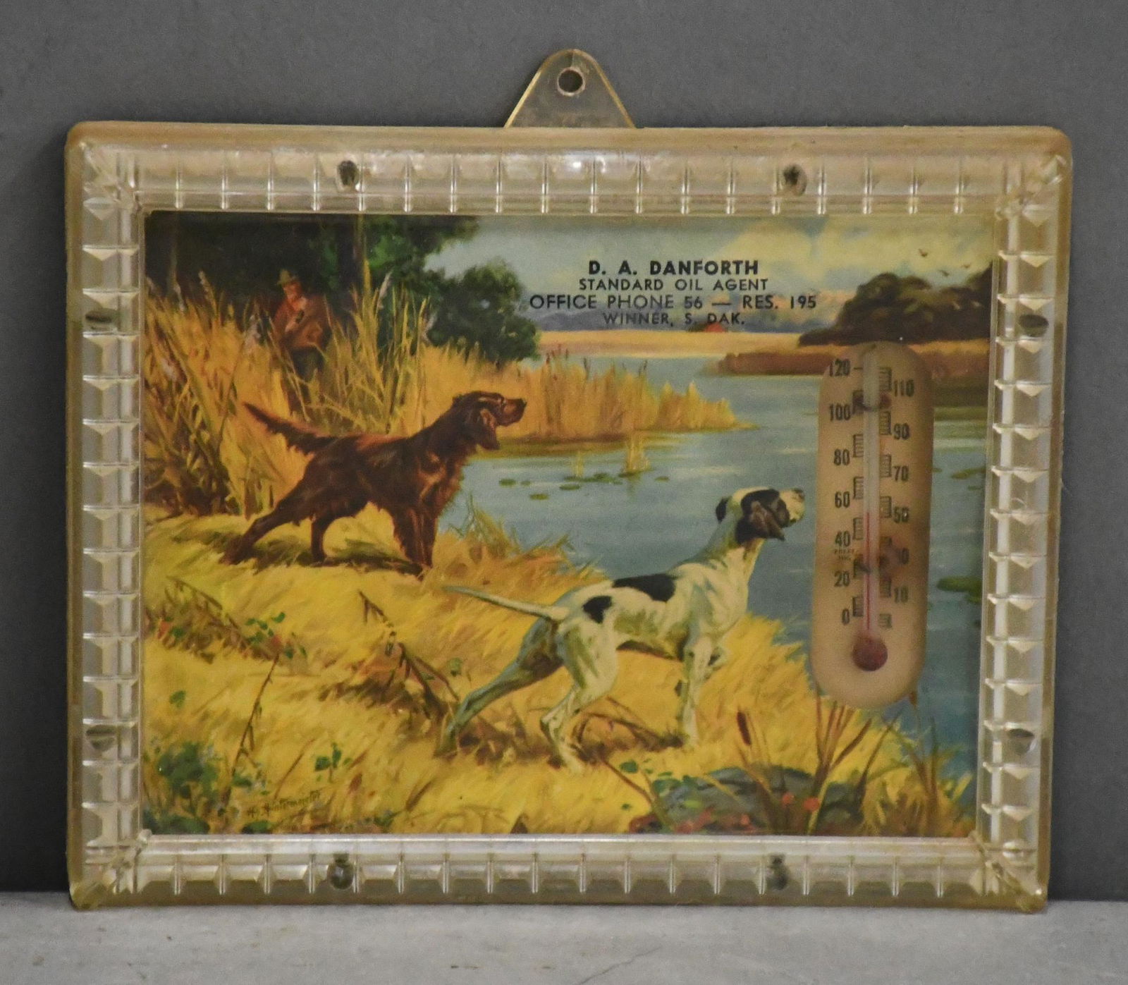 Small Standard Oil Celluloid Thermometer/Picture (1 of 2)