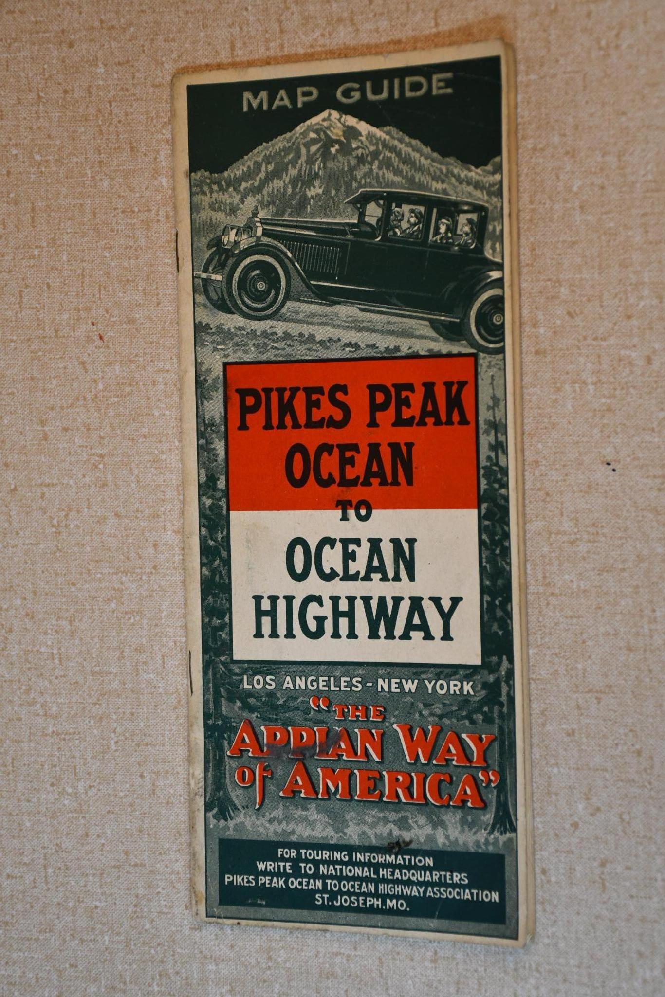 Circa 1920's Pikes Peak Ocean to Ocean Highway Map Booklet (1 of 4)