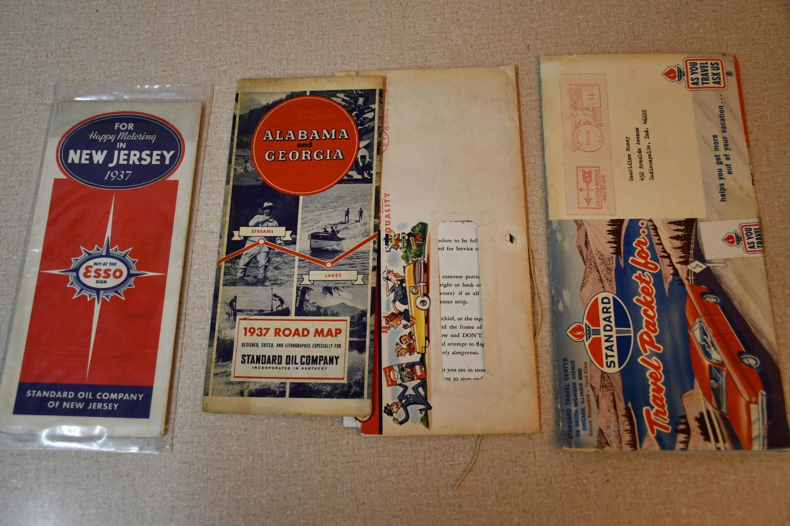 4-Different Standard Oil Companies & State Road Maps (1 of 5)