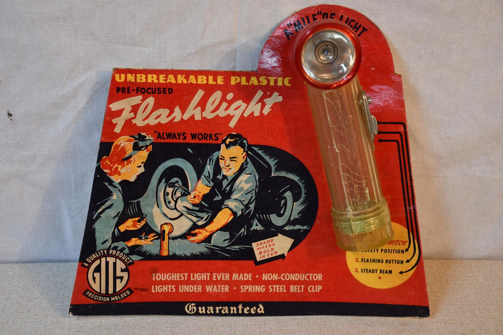 Unbreakable Plastic Flashlight Cardboard Counter-Top Display (1 of 3)