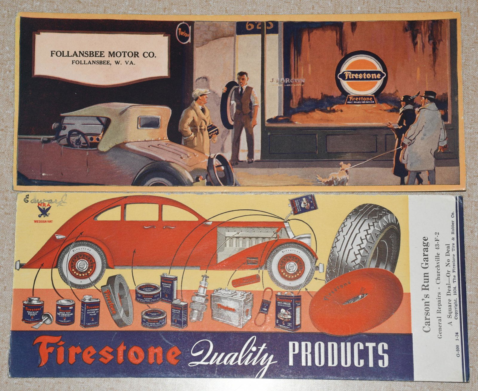 2-Firestone Tires Ink Blotters (1 of 4)