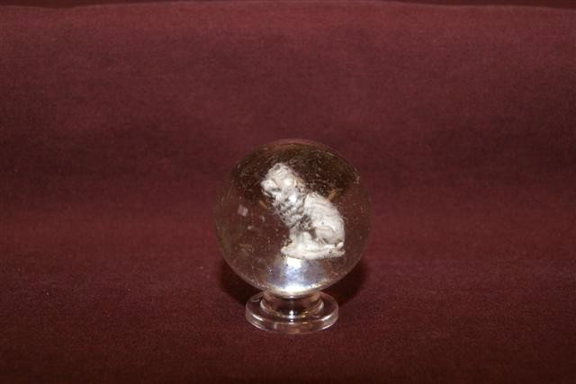 1 3/16 Lion sulphide marble: 1 3/16 Lion sulphide marble