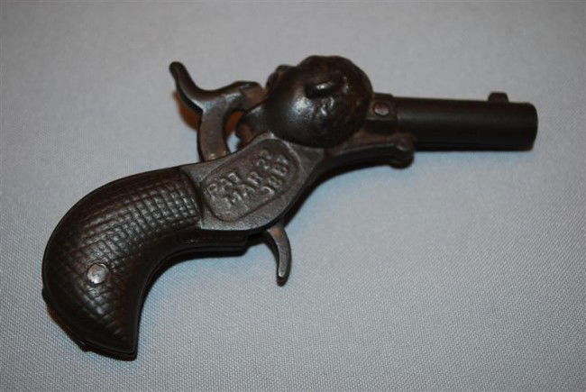 "Nigger Head" Cap Gun by Stevens, cast iron, 4.5 i: "Nigger Head" Cap Gun by Stevens, cast iron, 4.5 inches long,