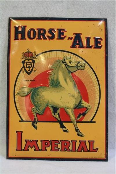 1932 HORSE ALE SST CONVEX 20x14 inches,: 1932 HORSE ALE SST CONVEX 20x14 inches,