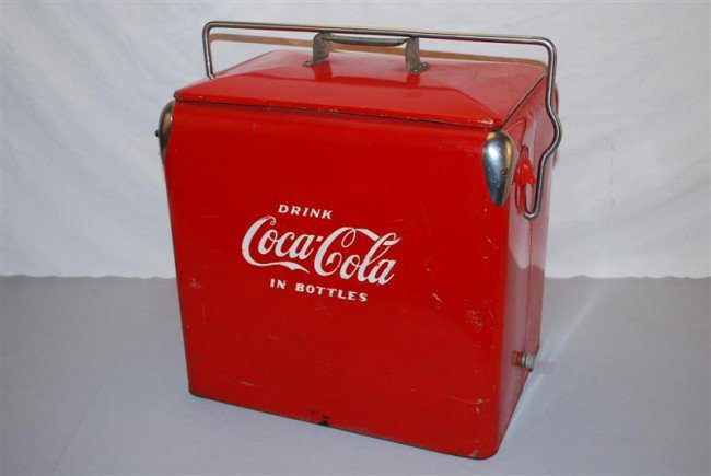Drink Coca-Cola in Bottles metal cooler, 19x18x12 : Drink Coca-Cola in Bottles metal cooler, 19x18x12 inches,