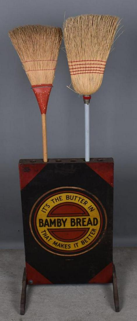 Bamby Bread "It's the Butter in That Makes it Better" Metal & Wood Broom Display (TAC) (1 of 4)