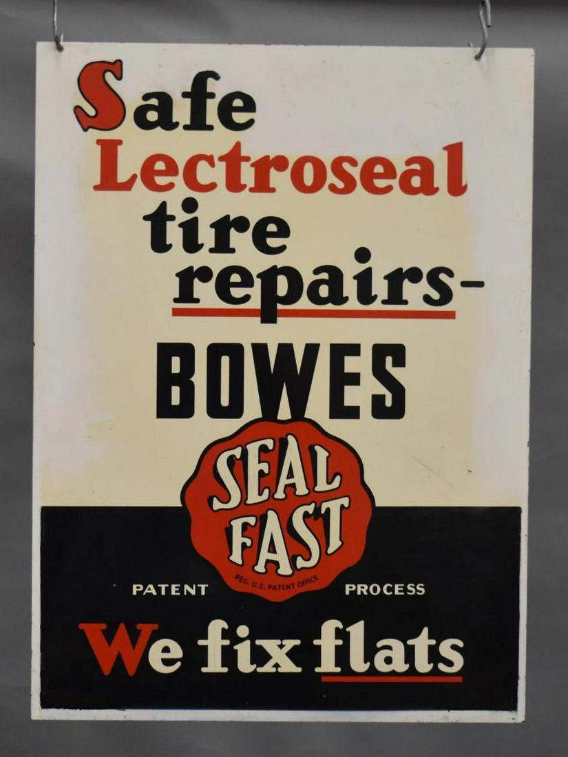 Bowes Seal Fast "Safe Lectrosel Tire Repairs" Metal Sign (TAC) (1 of 2)