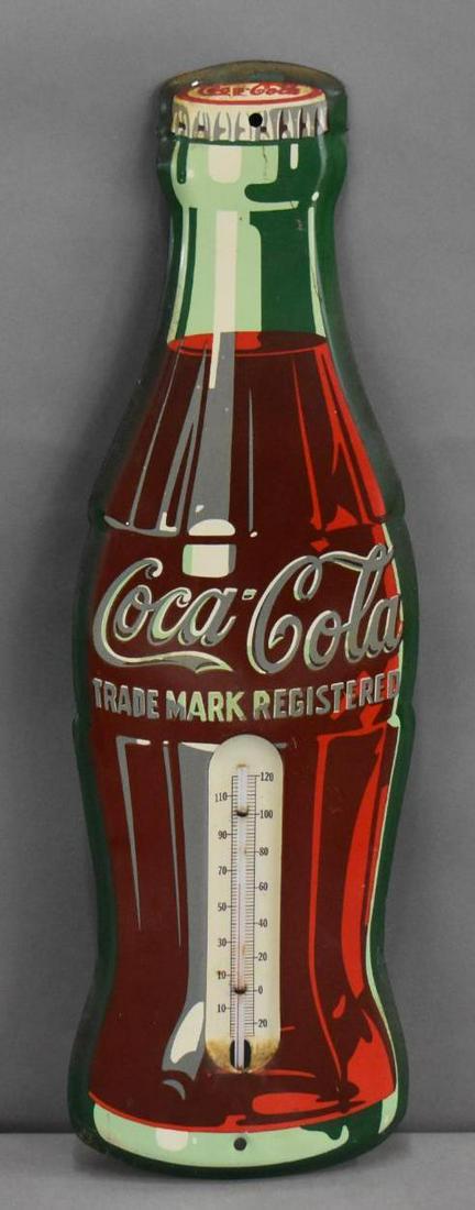 Coca-Cola Bottle Metal Thermometer (TAC) (1 of 2)