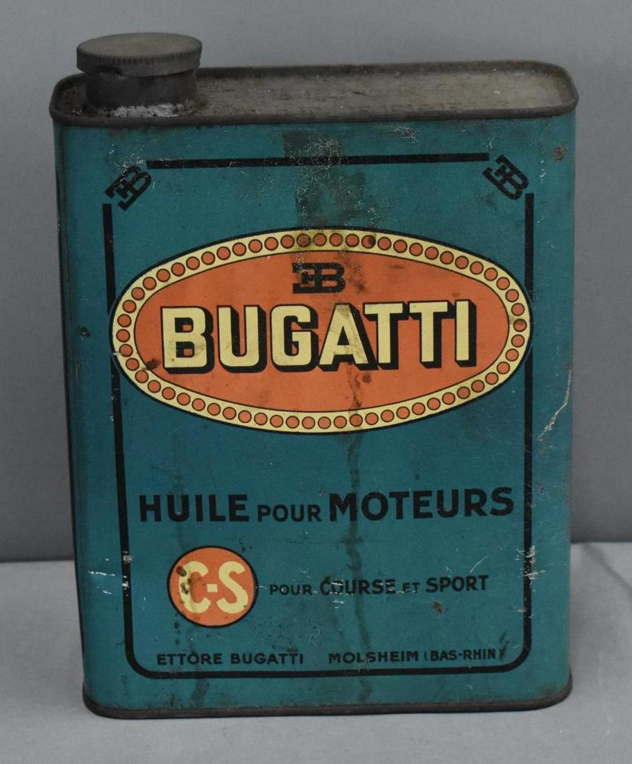Bugatti Motor Oil One Liter Flat Metal Can w/Logo (1 of 3)