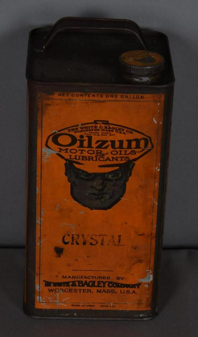 Oilzum "Crystal" (Racing Motor Oil) One Gallon Square Metal Can (TAC) (1 of 3)