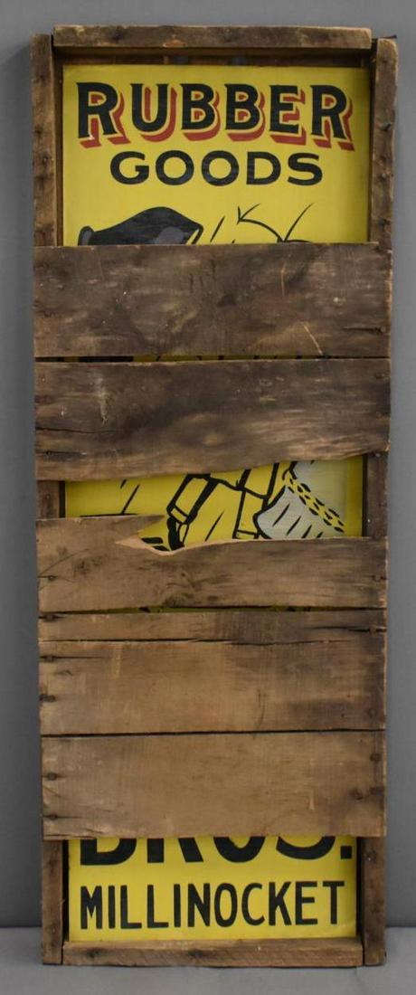 Rubber Goods Rush Bros Metal Sign w/Shipping Crate (1 of 8)