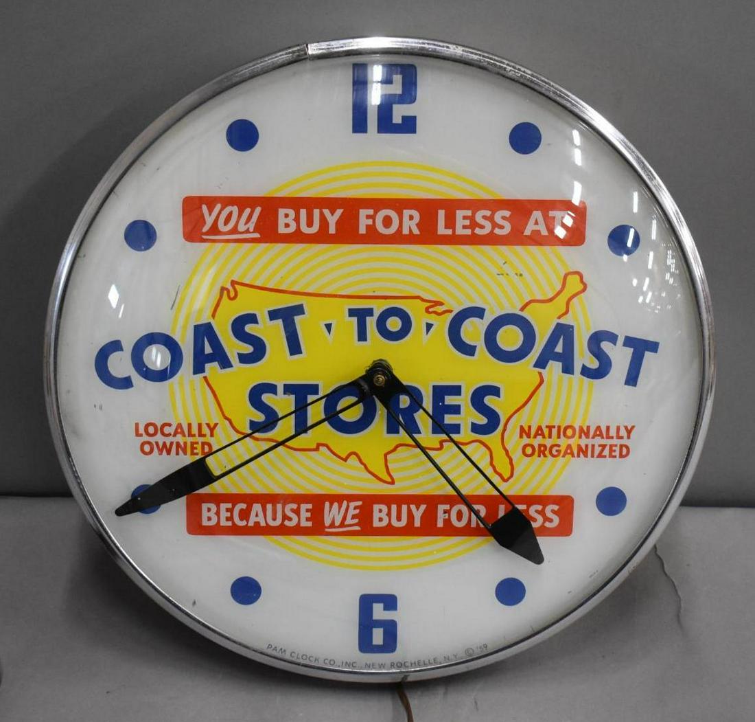 Coast-to-Coast w/Logo Pam Lighted Clock (1 of 5)