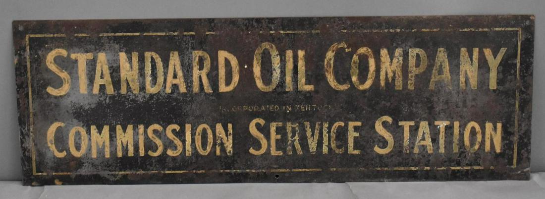 Standard Oil Co. Commission Service Station Metal Sign (1 of 2)