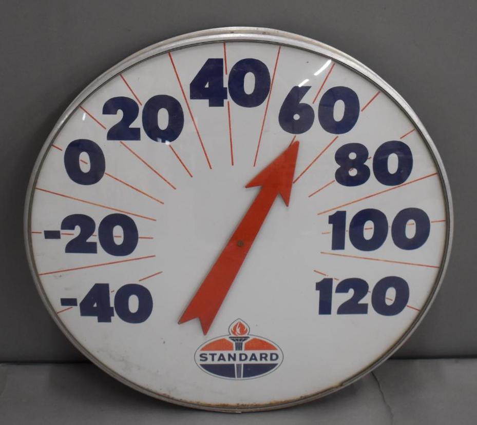 Standard Oil w/Logo Large Round Therometer (1 of 3)