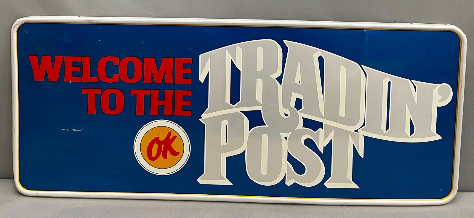 (Chevrolet) "OK" Trading Post Metal Sign (1 of 3)