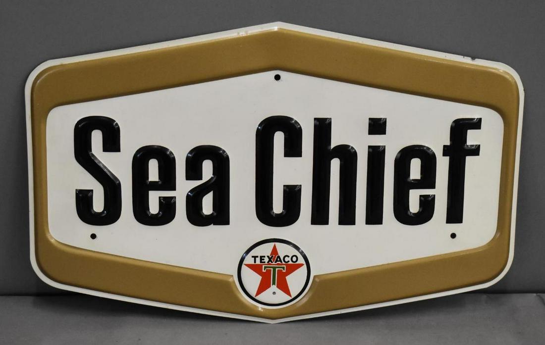 Texaco Sea Chief w/Star Logo Metal Sign (TAC) (1 of 3)