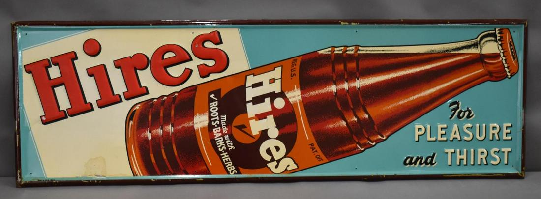 Hires Root Beer w/Bottle Metal Sign (TAC) (1 of 3)