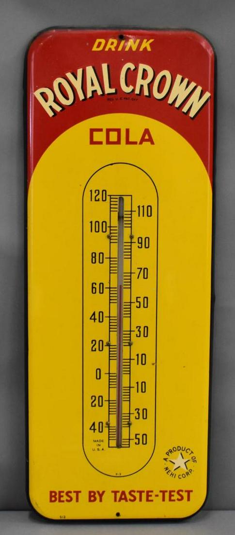 Drink Royal Crown Cola "Best By Taste-Test Metal Thermometer (TAC) (1 of 2)