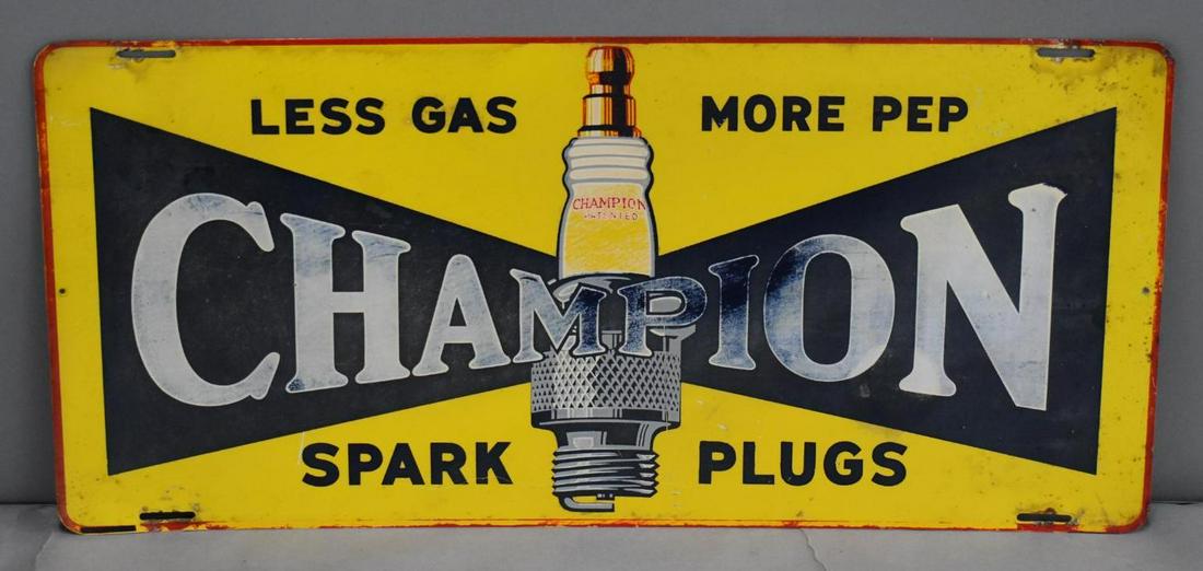 Champion Spark Plugs Metal Sign (TAC) (1 of 3)