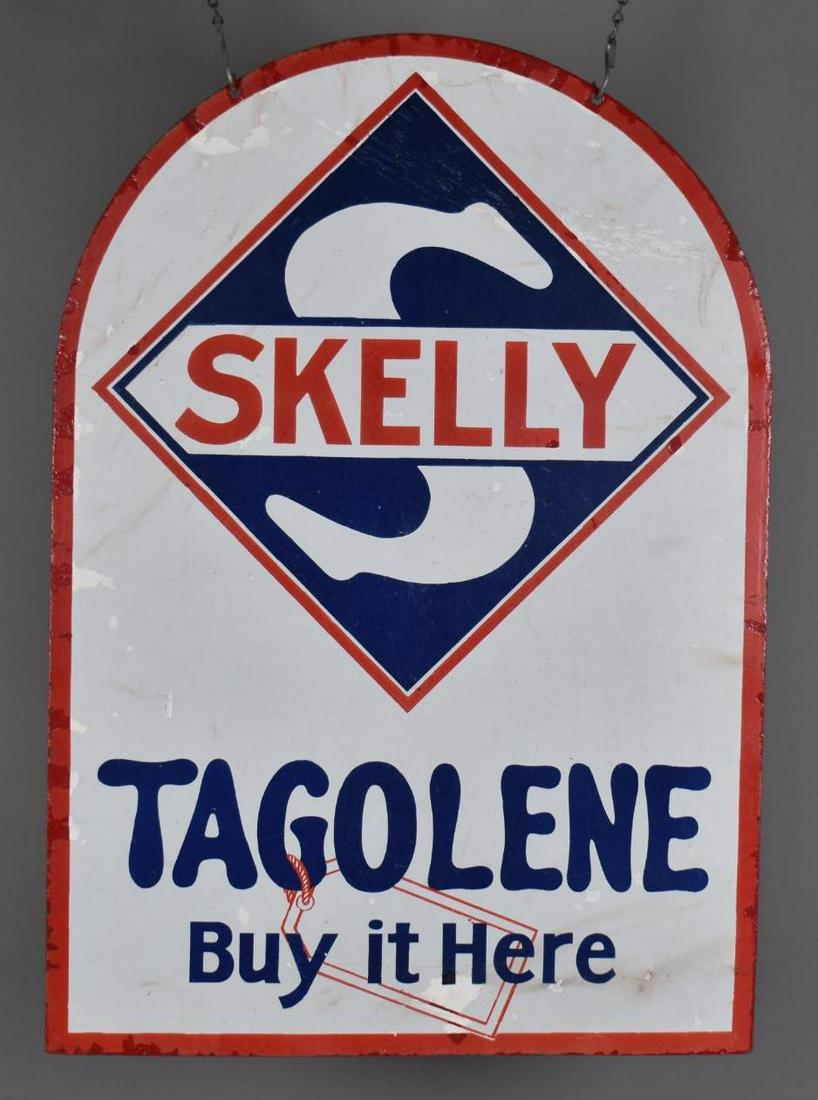 Skelly Gasoline Buy it Here Porcelain Sign (TAC) (1 of 3)