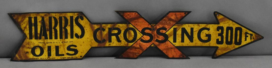 Harris Oils Crossing 300 FT. Metal Sign (TAC) (1 of 2)