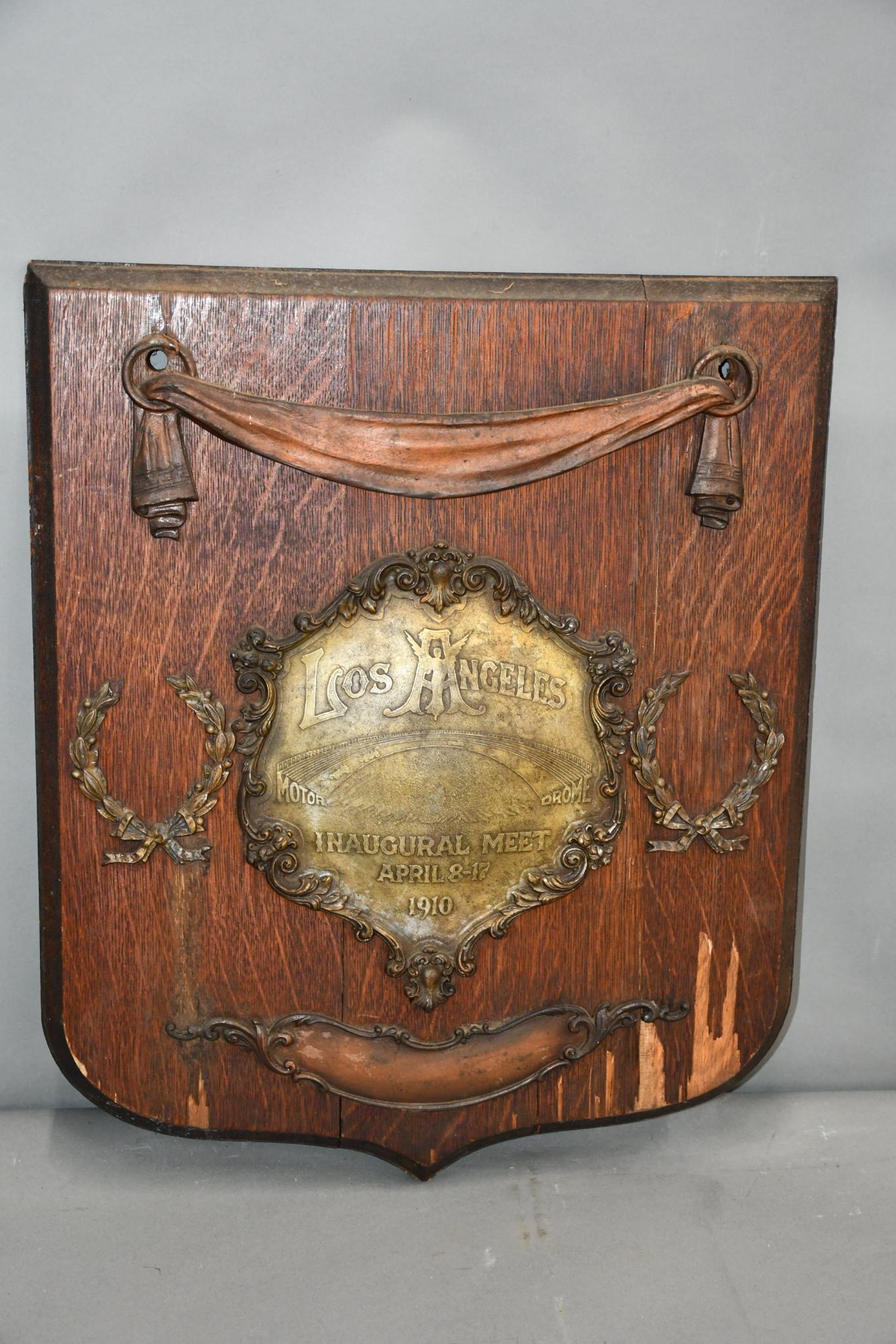 Los Angeles Motor Drome Inaugural Meet April 8-17 1910 Plaque (1 of 8)