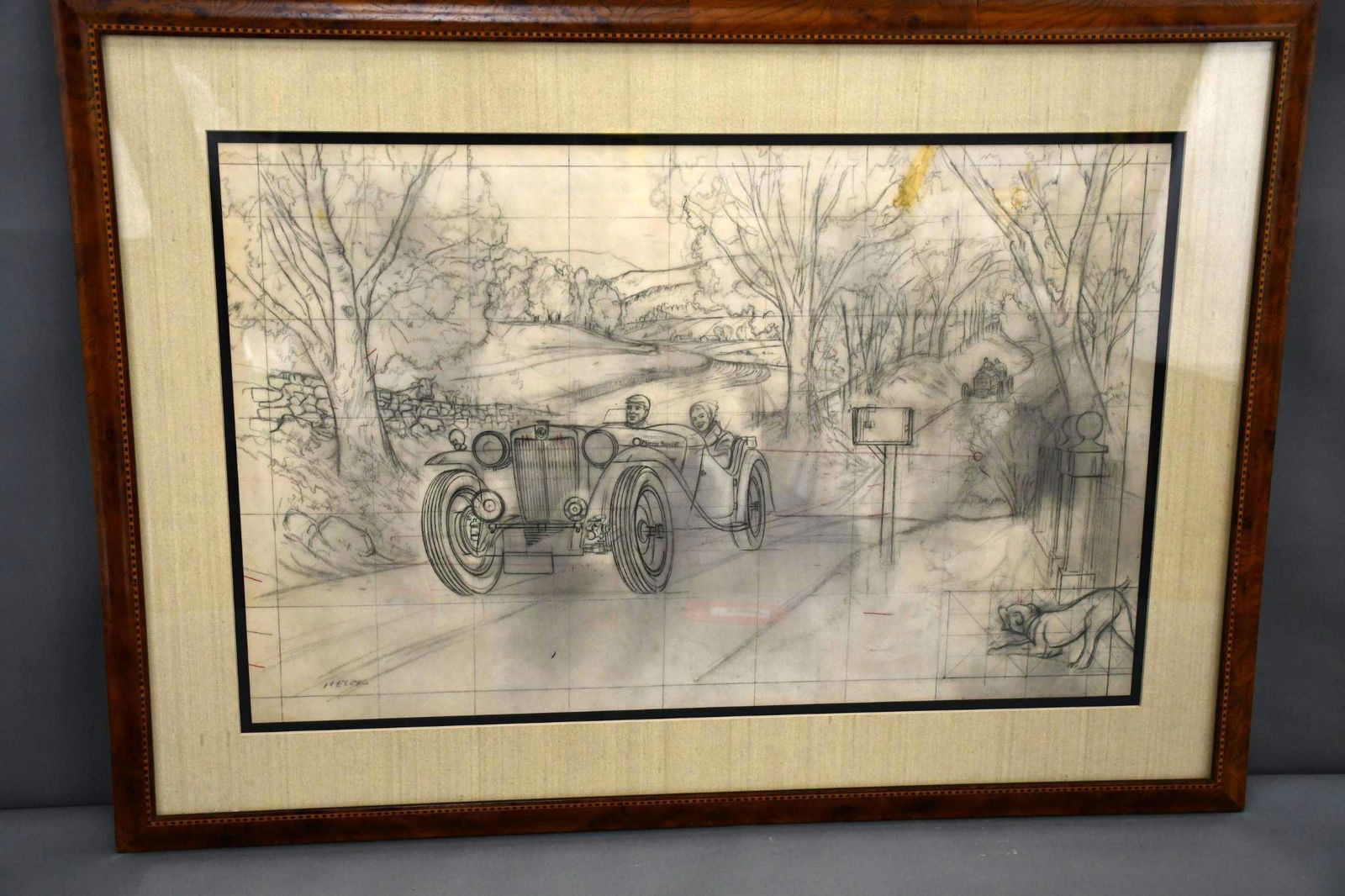 Peter Helck Preliminary Drawing w/MG & More (1 of 7)