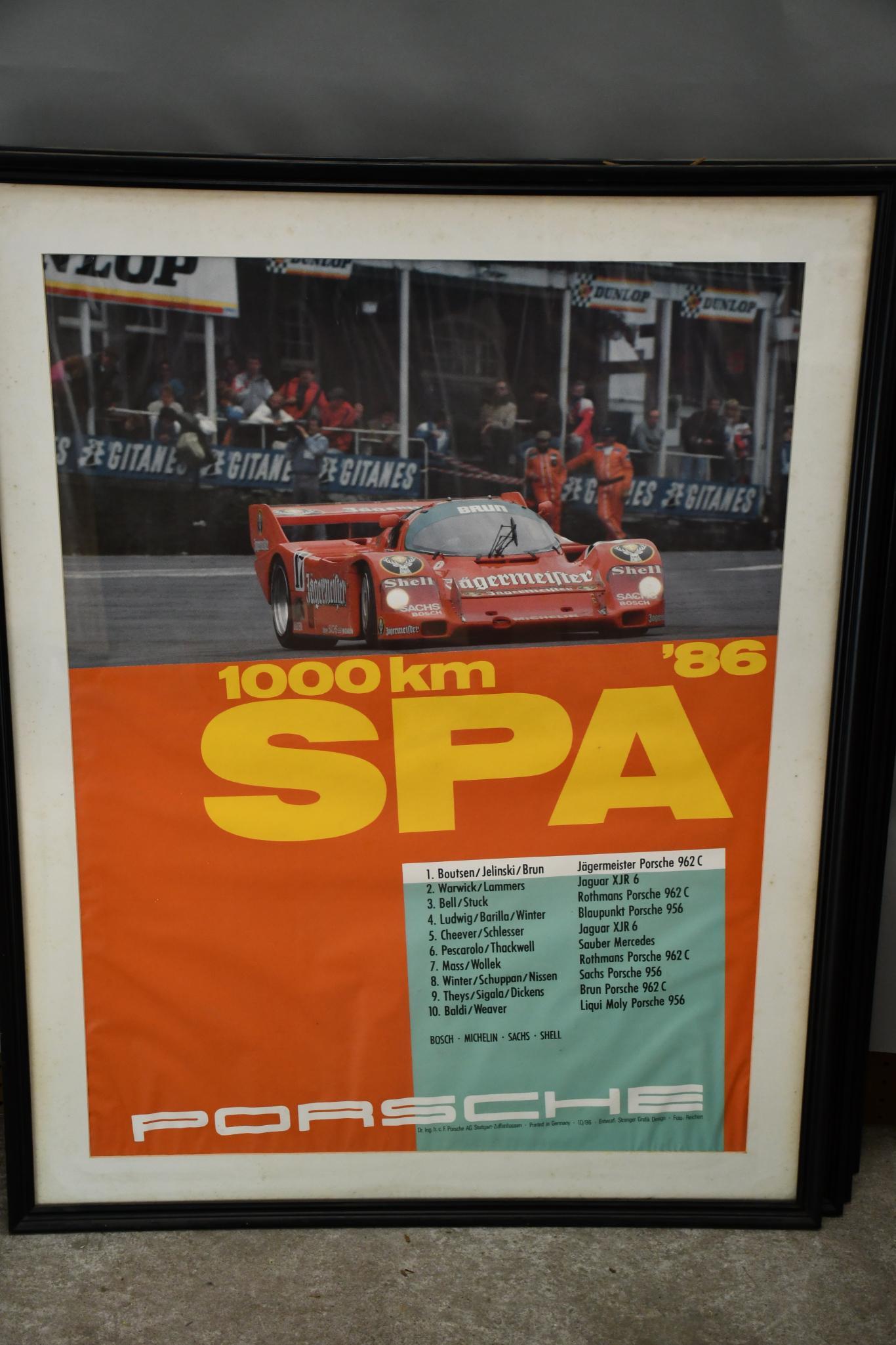 4- Porsche Race Poster 1985, 2-1986 & 1987 (1 of 8)