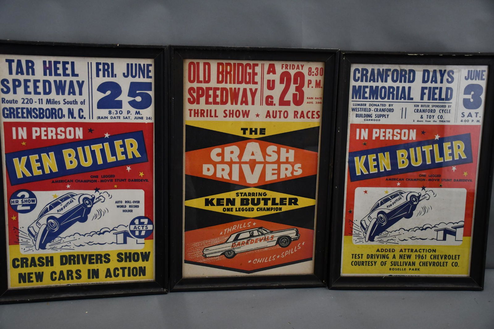 3-Ken Butler (one-legged) Crash Drivers Show Posters (1 of 4)