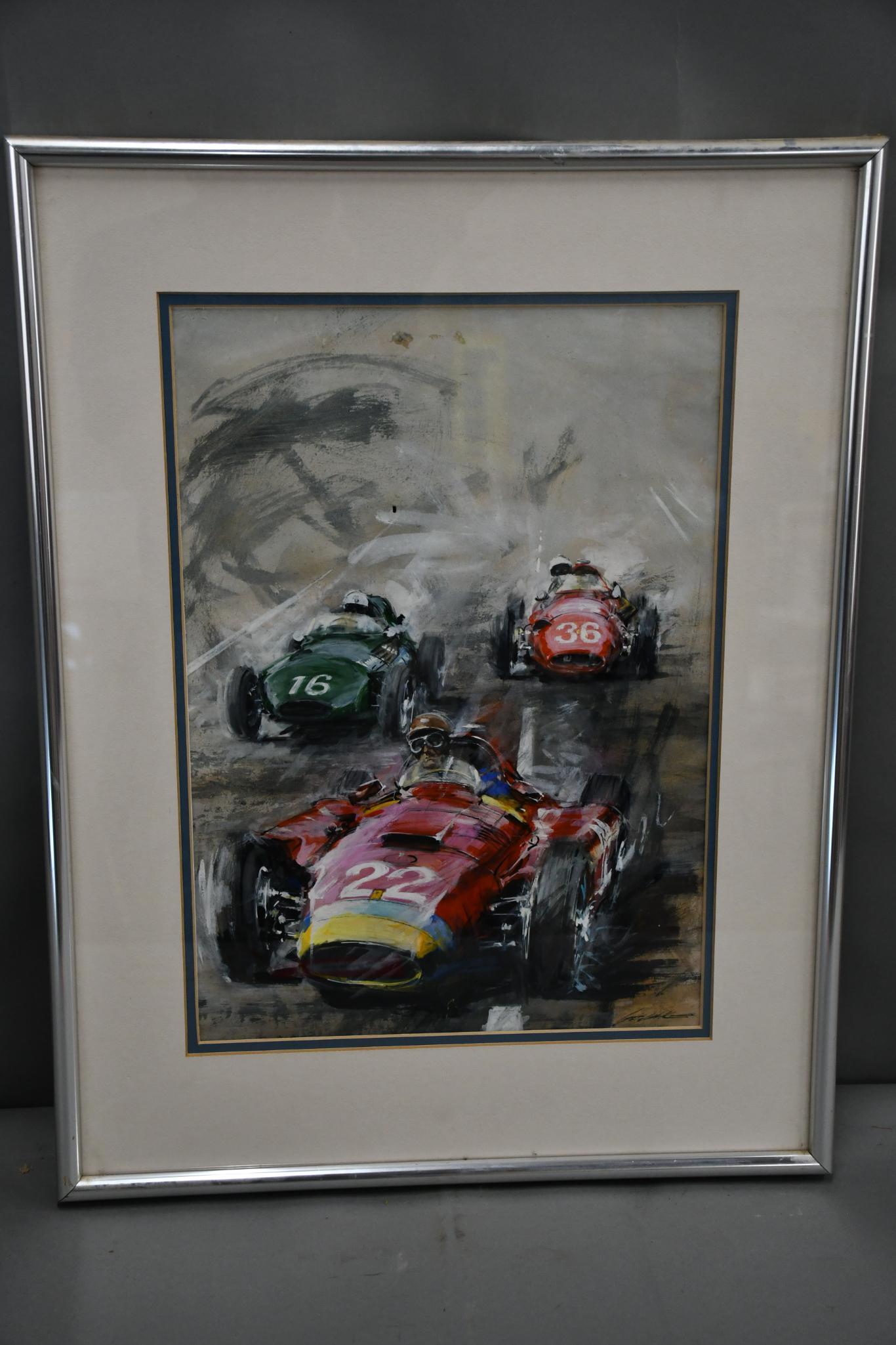 "Fangio in Lancia-Ferrari Leads" by Walter Gotschke (1 of 5)