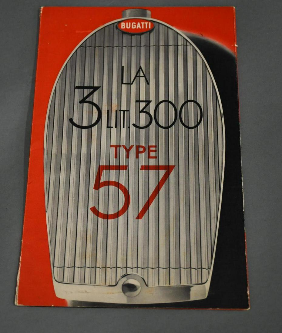 Bugatti Type 57 LA 3 lit 300 Sales Brochure (1 of 5)