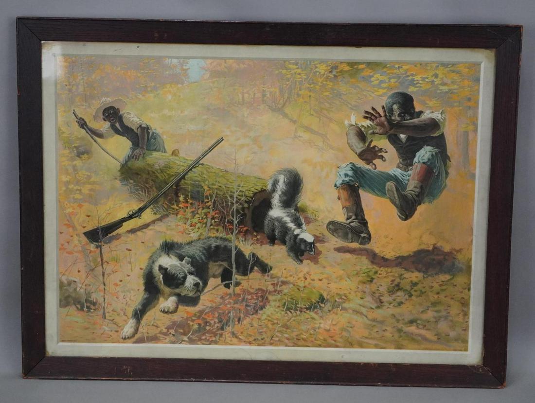 1908 Winchester "Hunting Party & Skunk" Poster (1 of 6)