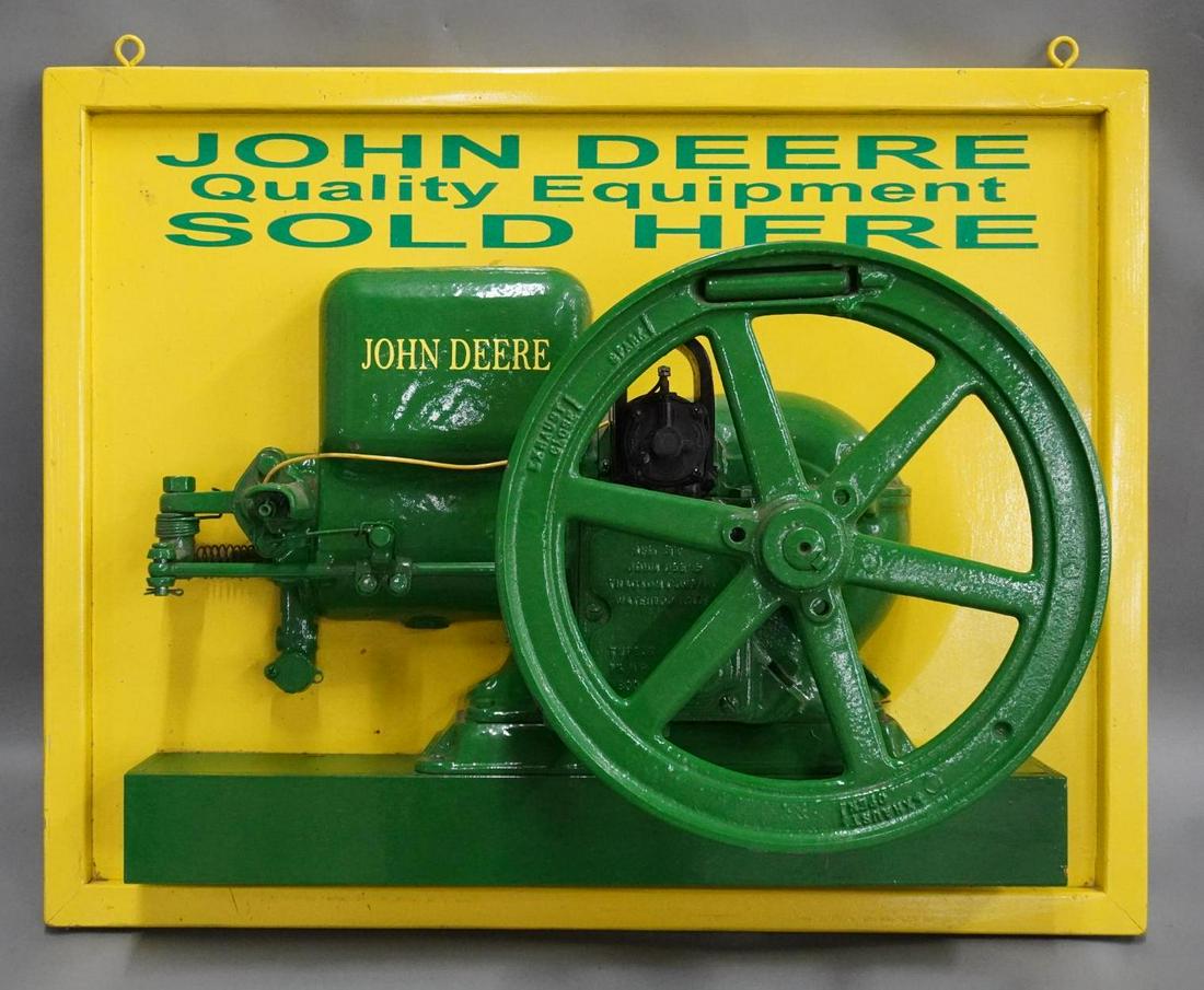 John Deere 1 1/2 Horsepower Engine Cut-in-two Mounted (1 of 7)